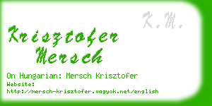 krisztofer mersch business card